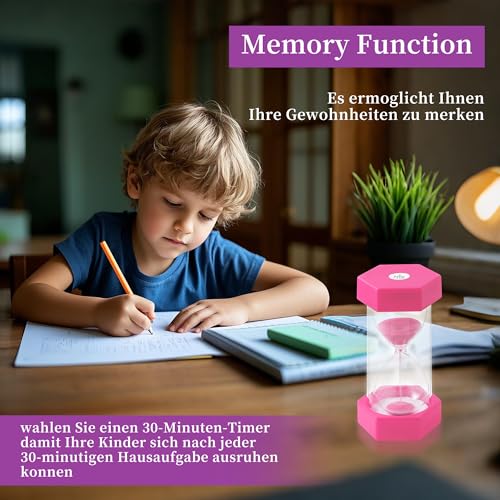 6 Stück Sanduhren, bunte Sanduhren, Farbtimer 1, 3, 5, 10, 15, 30 Minuten, geeignet für Küche, Zuhause, Kinderleben, Spiel-Timer 3