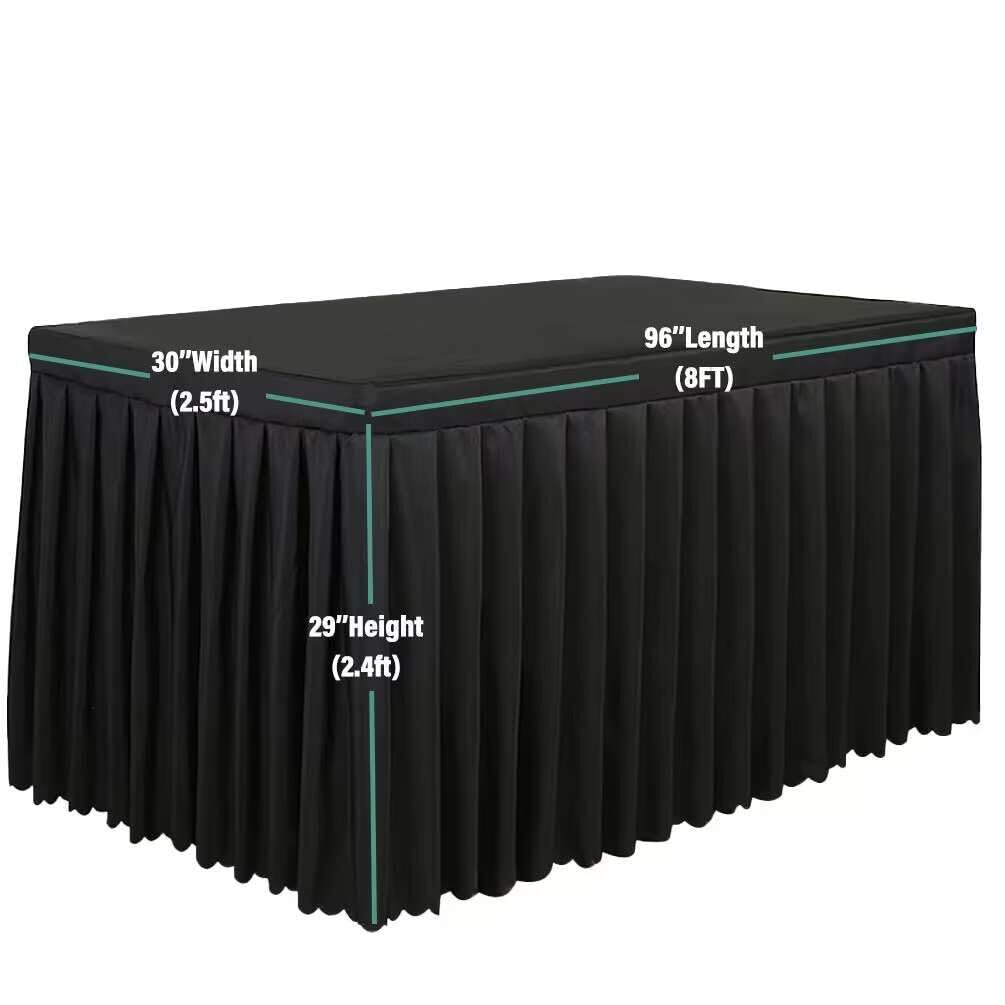 Amazon.com: Tina 2 Pack Black Table Skirt, Fitted Tablecloth