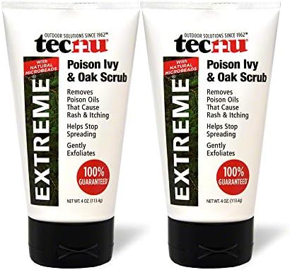 Tecnu Extreme Poison Ivy & Oak Scrub—Removes Toxin from Skin That Causes Poison Ivy and Poison Oak Rash, 4-Ounce Tube, (Pack of 2)