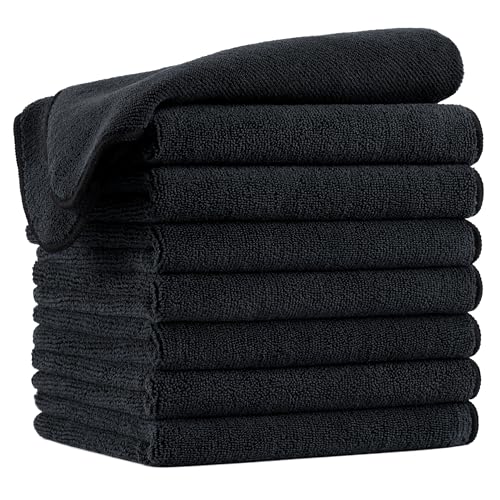 Polyte - 8 Serviettes en Microfibres - séchage des Cheveux - qualité Professionnelle/Salon de...