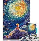 Puzzle de 1000 Piezas El Principito del Cielo Nocturno para Adultos, 1000 Piezas, difícil, Interesante, Reduce el estrés, interacción Entre Padres e Hijos, 26x38cm