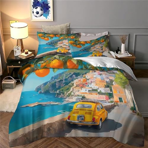 Housse de Couette Imprimé 3D Lavable Machine avec Éclair Dissimulé - 6