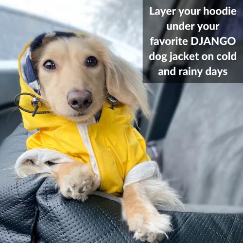 Django Dog Hoodie And Super Soft And Stretchy Sweater With Elastic Waistband And Leash Portal (Small, Red) #TOP6