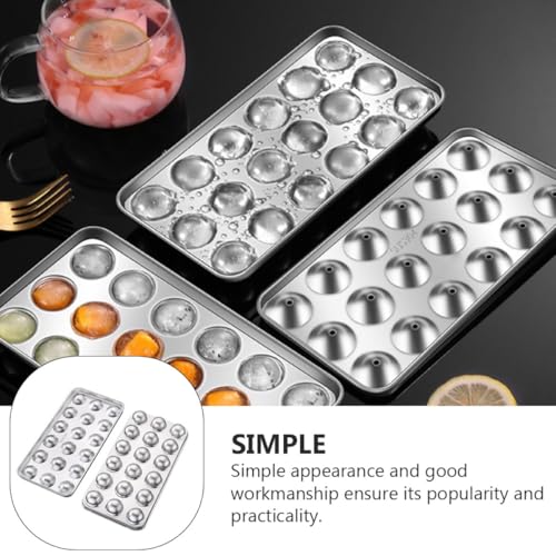 Molde para cubos de hielo redondo de acero inoxidable OSALADI miniatura 3