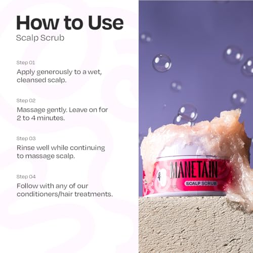 Image of Manetain Scalp Scrub 100gm | Purifying Hair & Scalp Exfoliator for Dandruff, Dry Scalp & Build‑Up | Deep‑Clean Hair Scrub with Himalayan Salt, Cactus & Willow Bark | Vegan & Cruelty‑Free