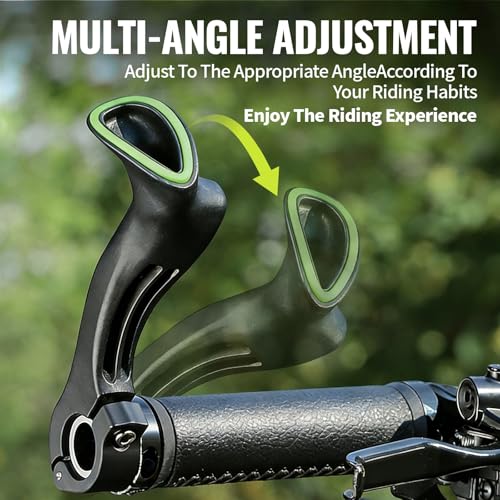 FRYQ Bike Bar Ends, 1 Pair Ergonomic Non-Slip MTB Mountain Bike Handlebar Ends Bicycle Handlebar Extender, Fit for 21.8-22.8mm Handlebar (Black) — view 3
