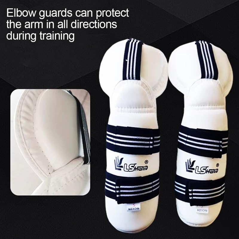 Kit di protezione per taekwondo, set completo di protezioni per braccia, stinco, gomito, gamba, supporto per adulti, bambini, combattimento, karate, arti marziali, sparring, allenamento, sanda, muay