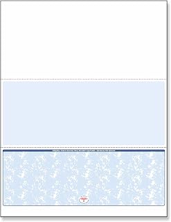 NextDayLabels - Blank Computer Checks for Laser & Ink Jet Printers, Pack of 100 Sheets (Blue Bottom)