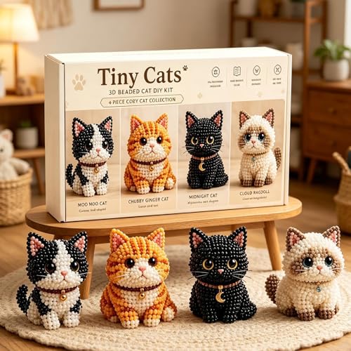 Kit hecho a mano de animales con cuentas y figuras decorativas DIY 3
