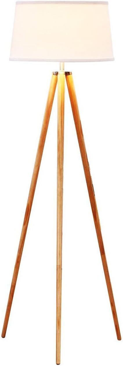 Brightech - Emma Tripod Floor Lamp - Classic Design for Contemporary or Traditional Living Rooms - Soft Ambient Lighting - White Shade