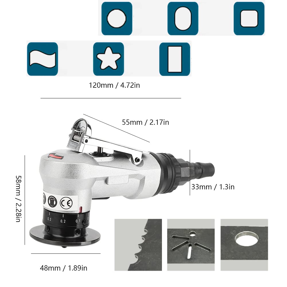 Mini smussatrice pneumatica, macchina portatile per la rifilatura dei metalli Utensile ad aria diritta per rifilatura ad a 45 ° (interfaccia tipo UE)