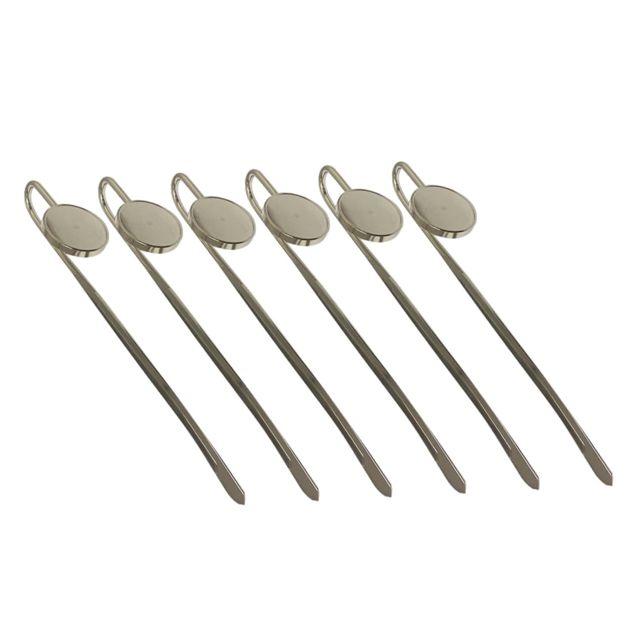 24 Stück Metall-lesezeichen mit Gebogenem Haken DIY Lasergraviert Rund Dekorative Buchzeichen für Männer und Frauen Erinnerungsgeschenk für Abschluss und Jubiläum
