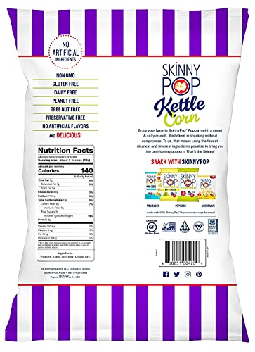 Image of Skinny Pop Popcorn Sweet and Salty Kettle .8 oz 10 Pack