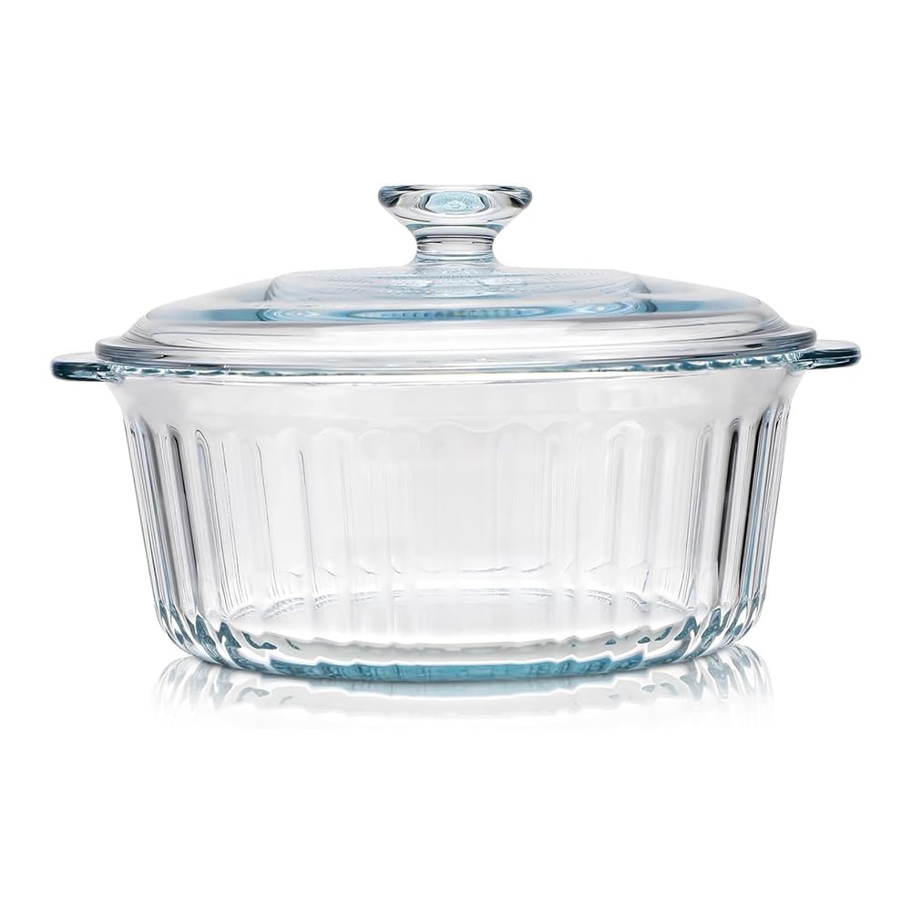 CTRLZS Glass Casserole Dish Round Baking Dish with Lid, Borosilicate Glass for Oven Heat- Glass Bowl