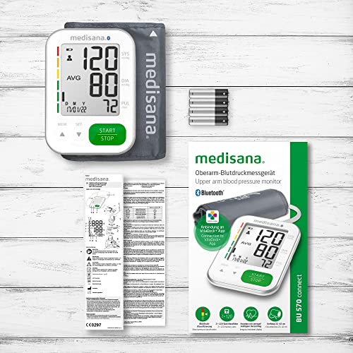medisana BU 570 connect Oberarm-Blutdruckmessgerät, Blutdruck- und Pulsmesser mit Speicherfunktion...
