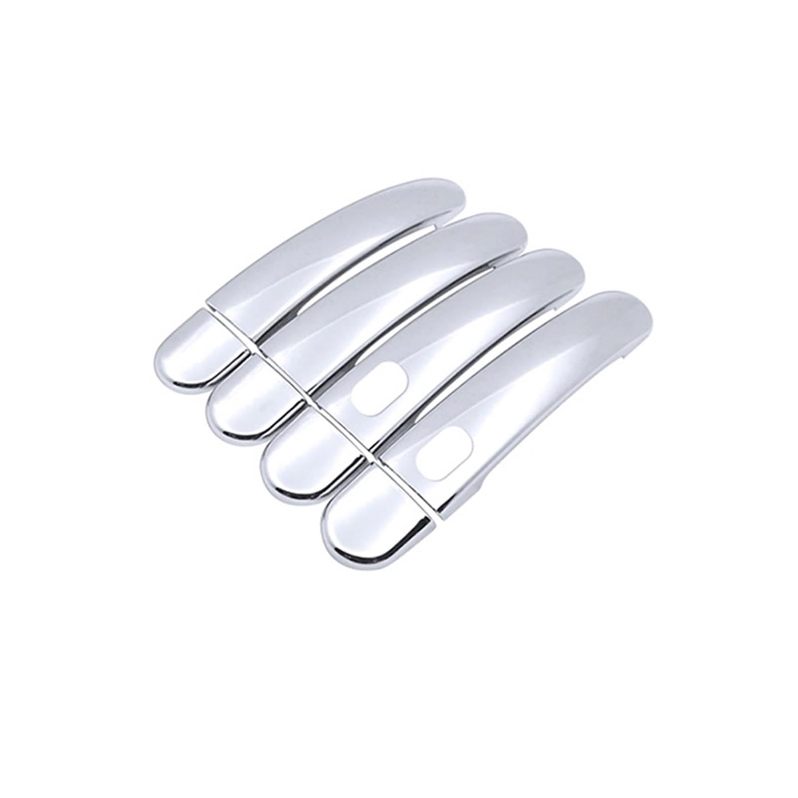 Drezzo Car Exterior Door Handle for VW for Jetta 6 A6 MK6 5C6 2011-2018 Chrome Car Door Handle Cover Trim Set Cap(Handle Keyless Entry)