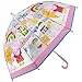 Produktbild Peppa Wutz Regenschirm, transparent, kuppelförmig, aus Fiberglas, robust, winddicht, Regenschirm, für Mädchen und Jungen, 64 cm