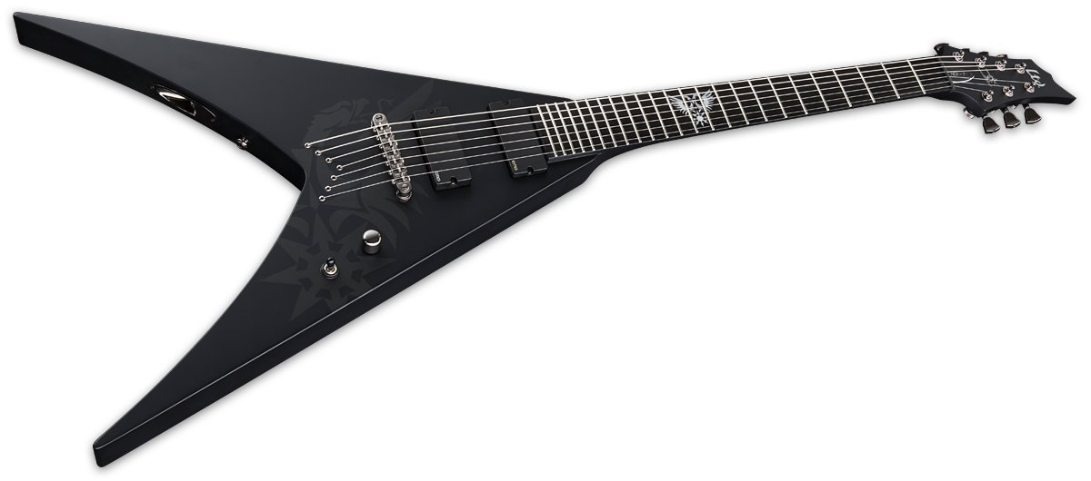 ESP HEX-7 Nergal Signature Series Electric Guitar, 7 String, Black