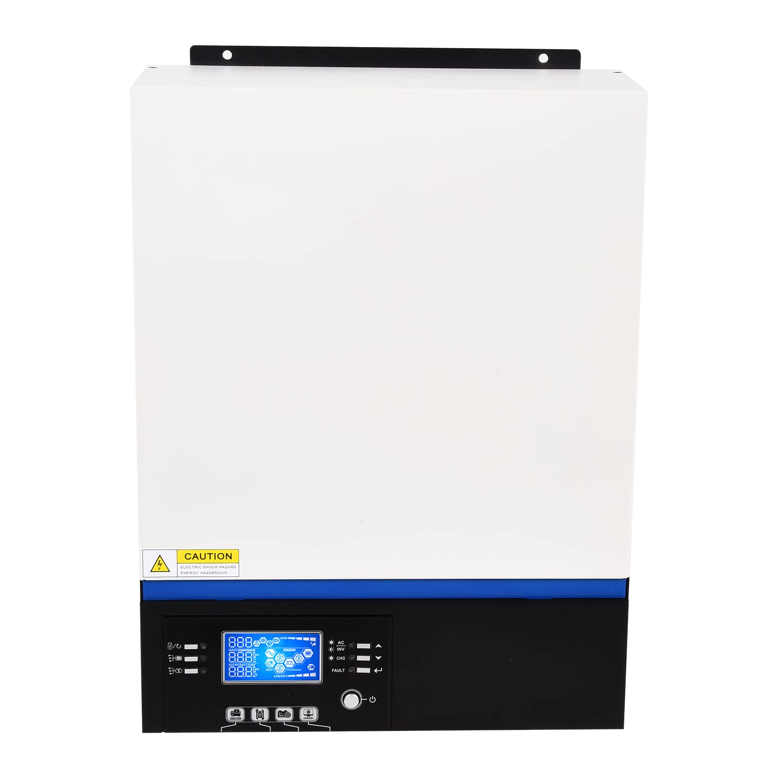 Cargador Inversor Solar de 3000 W con Bluetooth, Controlador Híbrido Fuera de la Red Eficiente para el Hogar y RV, Corriente de Carga de 80 A, Acero Duradero