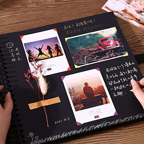 Kraft Paper Diy Picture Album Clip Art Album 40 Sheets Has A4 And B5 Size Metal Corner Retro Creative Paste Thin, Suitable For Travel, Wedding, Family Photos, Birthday And Other Photo Collections #TOP4