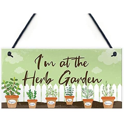 RED OCEAN Herb Garden Sign and Plaque Cover