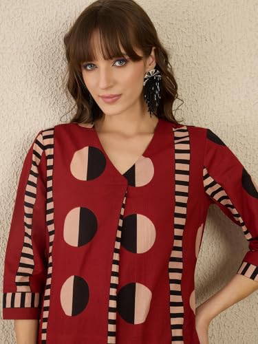 Image of INDO ERA Women Pure Cotton Kurta Palazzo Set | Printed Kurta with Palazzo Pants | Summer Friendly, Office Wear Co-Ord Set | Cord Set For Women Cotton