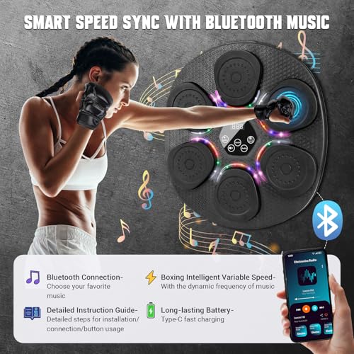 Music Boxing Machine for Adults & Kids, 9 Modes, 6 Speeds & 3 Sensitivity - image 5