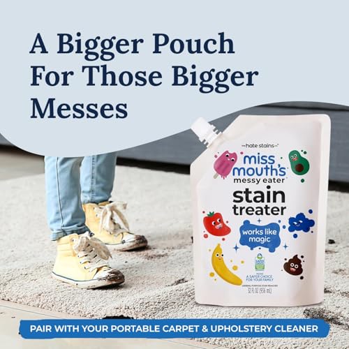 Image of Miss Mouth's Messy Eater Stain Treater - 32oz Refill - Newborn & Baby Essentials - No Dry Cleaning Food, Grease, Coffee Off Laundry, Underwear, Fabric