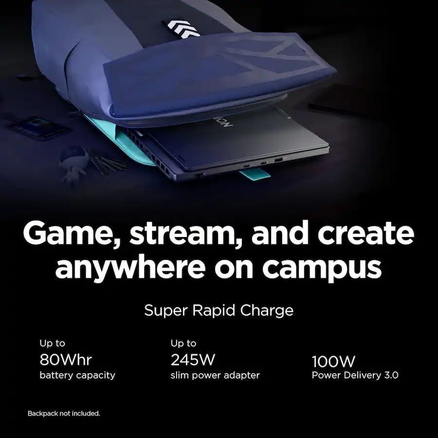 Image of Lenovo Legion 5 15.1 inch WQXGA 165Hz Gaming Laptop, GeForce RTX 5050 8GB GDDR7, Intel i7-14700HX, 32GB DDR5, 2TB SSD, Backlit Keyboard, 5.0MP Camera, Wi-Fi 7, Win11, Black, w /2TB USB Drive, W /GaLiMu