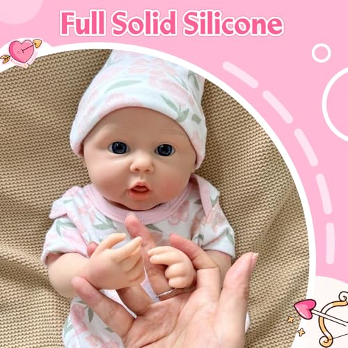 Muñeca Reborn bebé de silicona 18 pulg. realista miniatura 3
