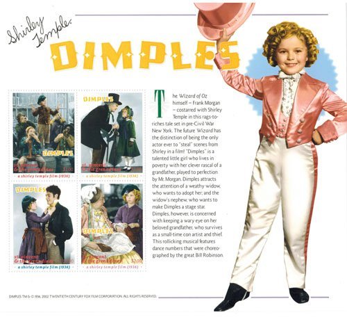 Shirley Temple DIMPLES Collectors stamps - Saint Vincent