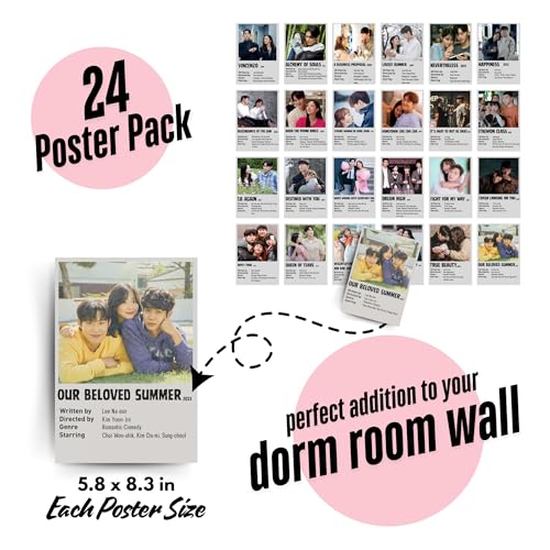 Image of Yellow Town India Seoul's KDrama Wave Posters (Pack of 24) Medium size Posters, Glossy Finish - Perfect for Bedroom, Living room, Hostel Rooms, Study Table,Home & Office