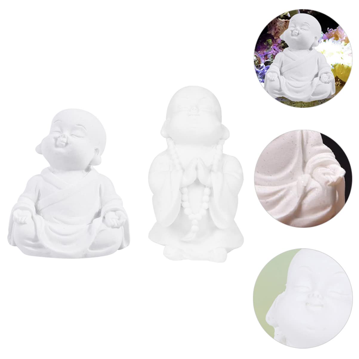 PRETYZOOM 3 Juegos Decoración De Pecera Zen Titulares Figuritas Decoraciones De Peceras Decoração Casa Decoración Casa Decoración Pecera Estatua De Resina Decoración del Acuario 2 Piezas * 3