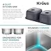 KRAUS Premier 32-inch Undermount 50/50 Double Bowl 18-Gauge Stainless Steel Kitchen Sink with Strainers (x2), KBU22
