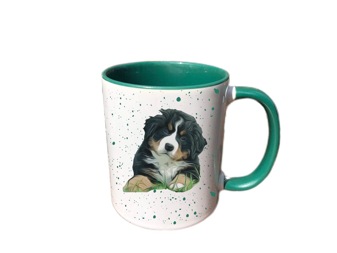 Personalised Bernese Mountain Dog Mug - Gift mug - Present for Dog Lovers - Gifts for Dog Owners - Personalised Dog Mug - Country Style Mug (Yellow)