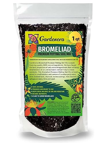 Gardenera Bromeliad Potting Soil - Ensure The Health and Success of Your Bromeliads - 1 Quart