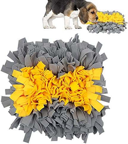 Snuffle Mat Dog Training Splicable Feeding Mat (17.7"17.7") Pet Activity Mat Encourages Natural Foraging Skills Machine Washable Perfect for Any Pet