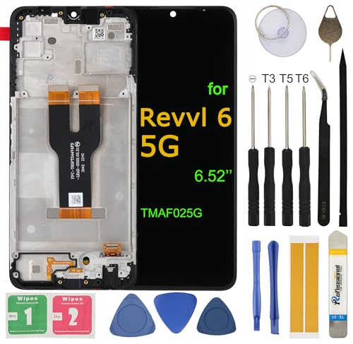 LCD Screen Replacement for T-Mobile Revvl 6 5G TMAF025G 6.52