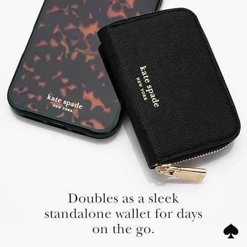Image of kate spade new york Devin Zip Magnetic Wallet /Card Holder - Compatible with MagSafe Phones and Cases - Black