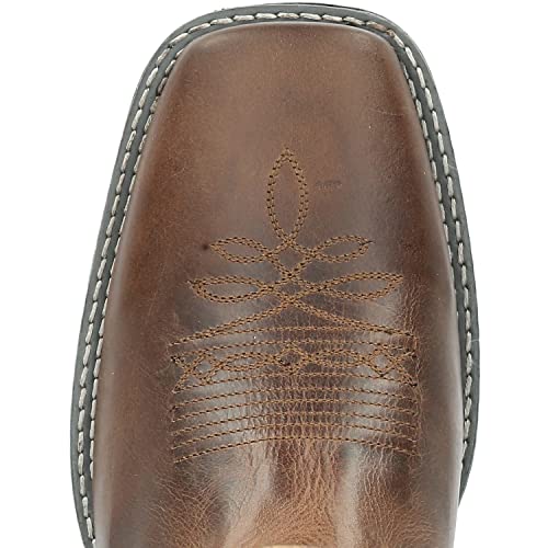 Smoky Mountain Boots Men's Benton Western Boot, Brown Waxed Distress, X-Wide, Size 8.5 US2