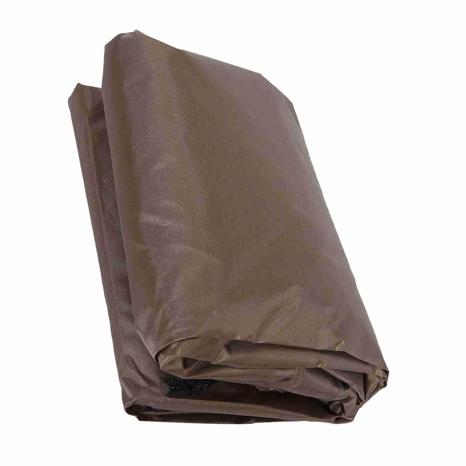 Protecteur de Couverture de Spa carré extérieur imperméable à l'eau, Couverture de Spa en Polyester Robuste, Protection de Spa carrée résistante aux intempéries pour Spa (Couleur Café)