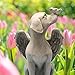 LetCart Engel Hund Statue Engel Hundefigur Garten Dekoration Statue Figur mit Engelsflügel, Handschnitzerei Lebendige Exquisit Kunstharz Gedenksteine für Garten oder Rasen Dekoration