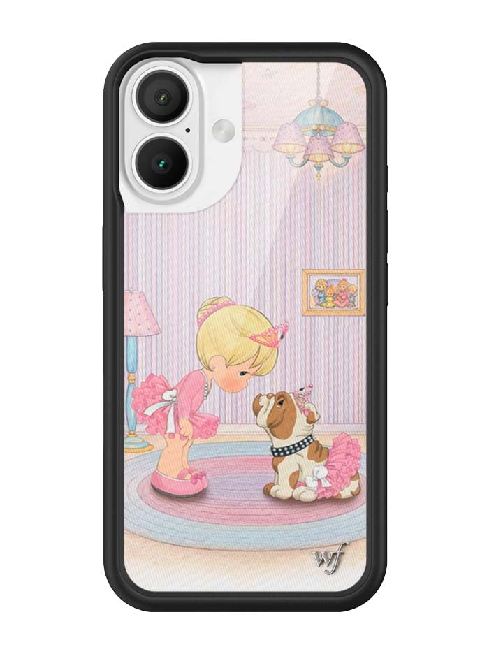 Image of Wildflower Cases - Compatible with iPhone 16 | Protective Black Bumper, 6.5ft Drop Test Certified, Women Owned Small Business | Precious Moments - Ballerina Bulldog