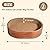 ComSaf Cat Scratcher, Oval Corrugated Cardboard Scratch Pad, Round Cat Scratching Lounge Bed, Durable Recycle Board for Furniture Protection, Cat Scratcher Bowl, Cat Kitty Training Toy Reversible