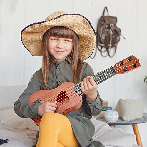 Kids Toy Guitar, Ukulele Beginner Musical Instrument, Easy To Hold 17 Inches With 4 Adjustable Strings Mini Guitar For Skill Improving Early Educational Pre School Children Toddler #TOP6