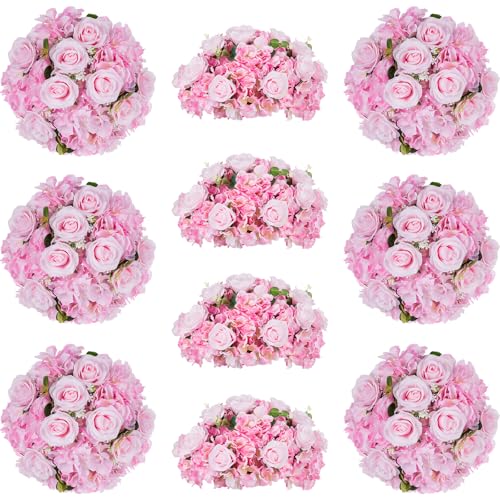 Inweder Pink Flowers Balls for Centerpieces: 15.7in Diam, 10 Pcs by Inweder - Used condition - US$143.47