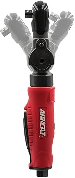 AIRCAT Pneumatic Tools 811 1/4-Inch Flex Head Ratchet Wrench 240 RPM, 35 ft-lbs Maximum Torque