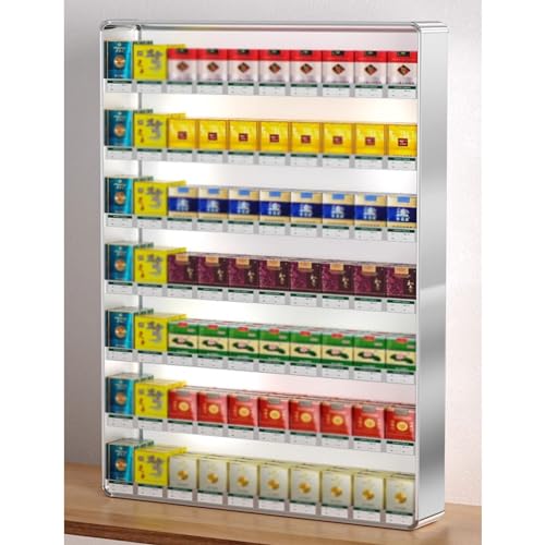 Genérico Expositor de Cigarrillos - Vitrina organizadora de Pared para Cigarrillos, Dulces y Puros, diseño Elegante, 60 x 80 cm, 3,2 cm de Profundidad, Ideal para Tiendas y comercios.