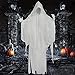 Superjare 66 Inch Halloween Hanging White Ghost, Faceless Ghost with Scary Sound Induction and Lighting Effect, Party Yard Decor
