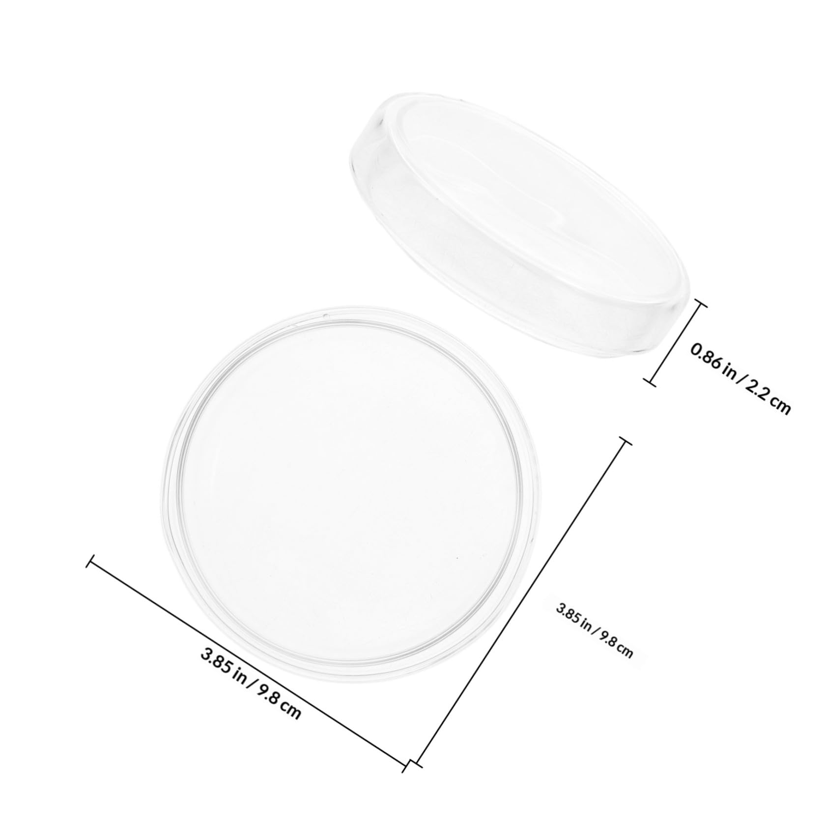 10 Pezzi Piastre Petri in Vetro Trasparente da 90mm con Coperchio, Ventilazione Adeguata per Studi Micologici e Feste a Tema Medico